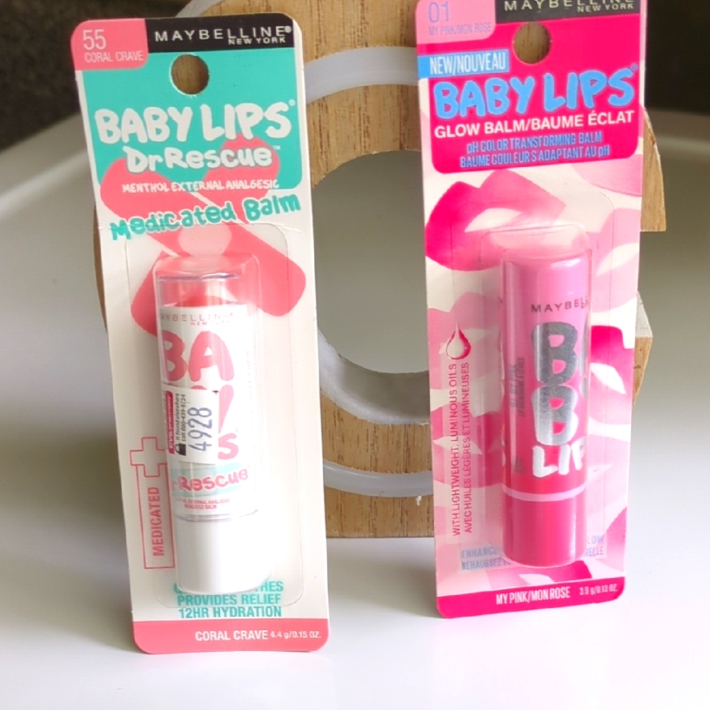 Maybelline Baby Lips Lip Balm - Coral Crave & My Pink, My Rose